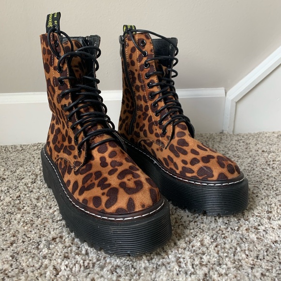 cheetah combat boots